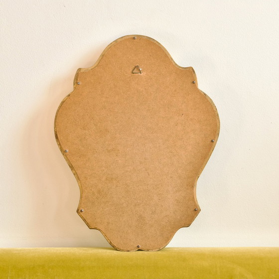 Image 1 of Miroir Baroque En Bois Doré À La Feuille D'Or 