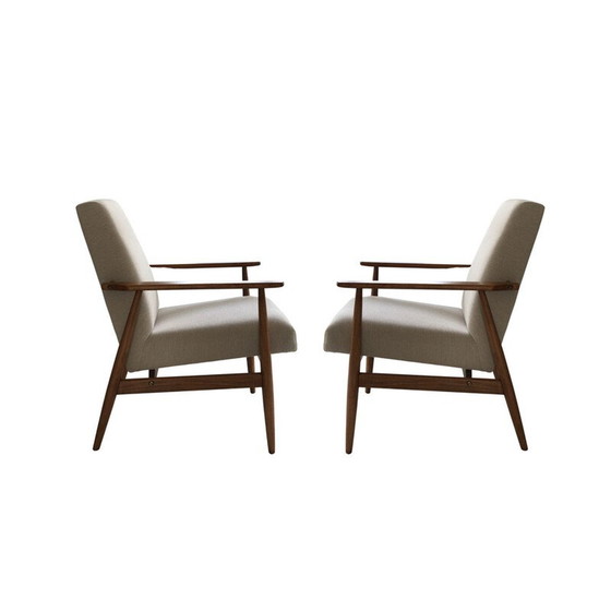 Image 1 of Paire de fauteuils beiges du milieu du siècle par Henryk Lis, années 1960