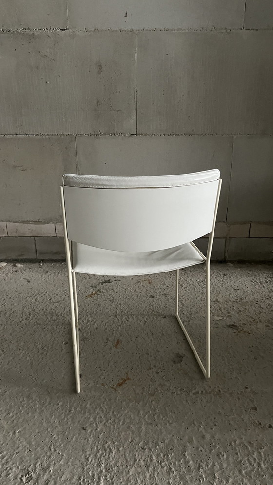 Image 1 of 4X Chaise en métal blanc