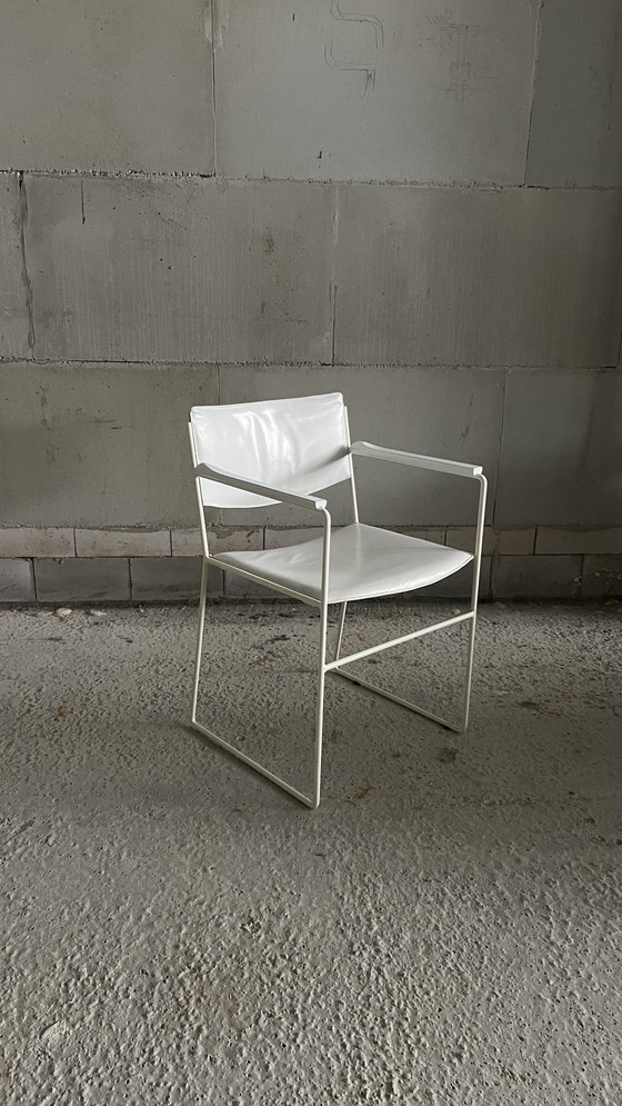 Image 1 of 4X Chaise en métal blanc