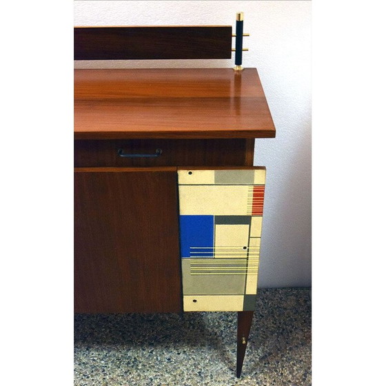 Image 1 of Buffet vintage décoré par Società Compensati Curvati, 1950