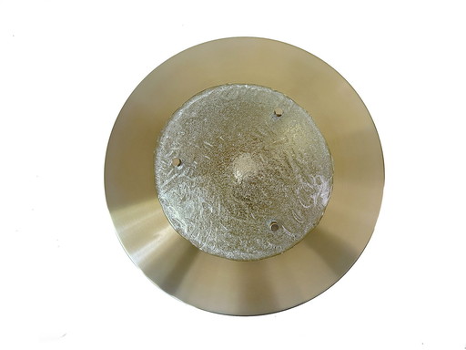 Grand plafonnier vintage avec verre