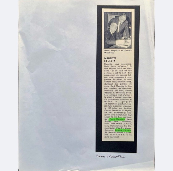 Ensemble de 2 œuvres d'art surréalistes. 1981. Eugène Eechaut (1928-2019) – Peintures et dessins, Paper (photo 18 of 19)