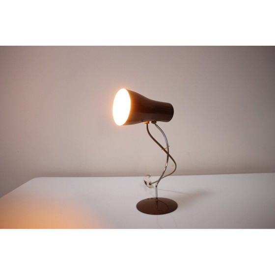 Image 1 of Lampe de table vintage en métal ajustable, chromée par Josef Hůrka pour Napako, Tchécoslovaquie 1970