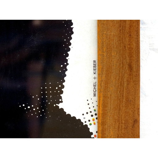 Peinture vintage "Laurel et Oliver" avec cadre en bois par Gunther Kieser et Hans Michel, 1960