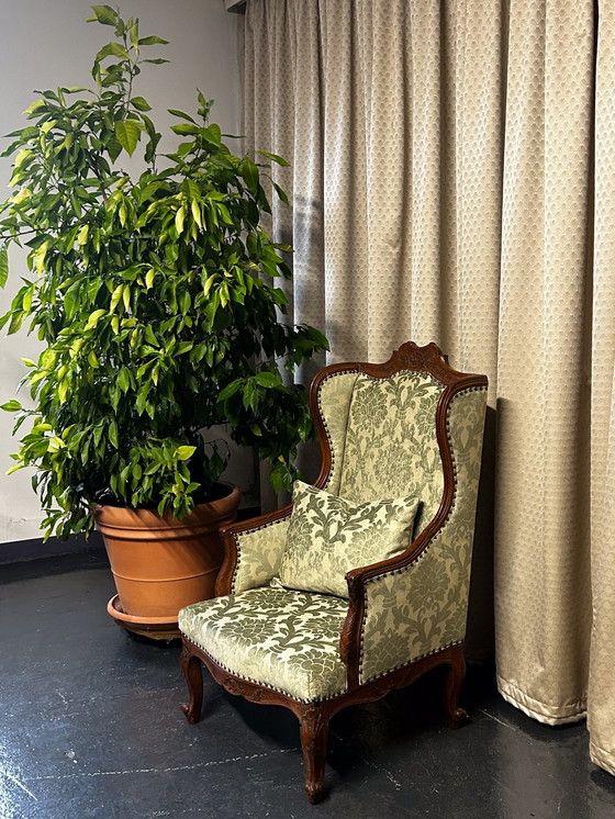 Image 1 of Fauteuil à oreilles Nouveau Rembourrage Avec Coussin