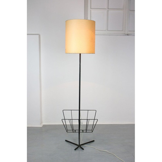 Image 1 of Lampadaire vintage avec porte-journaux 1950s