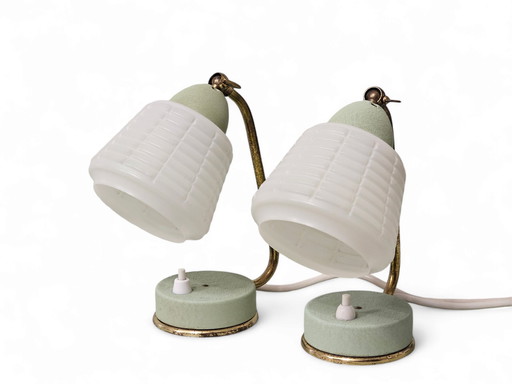 Paire de lampes de chevet années 1950