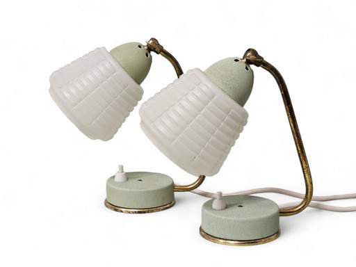 Paire de lampes de chevet années 1950