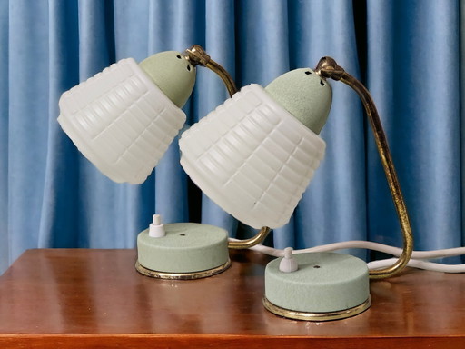 Paire de lampes de chevet années 1950