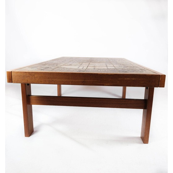 Image 1 of Table basse vintage en teck avec carreaux, Danemark 1960