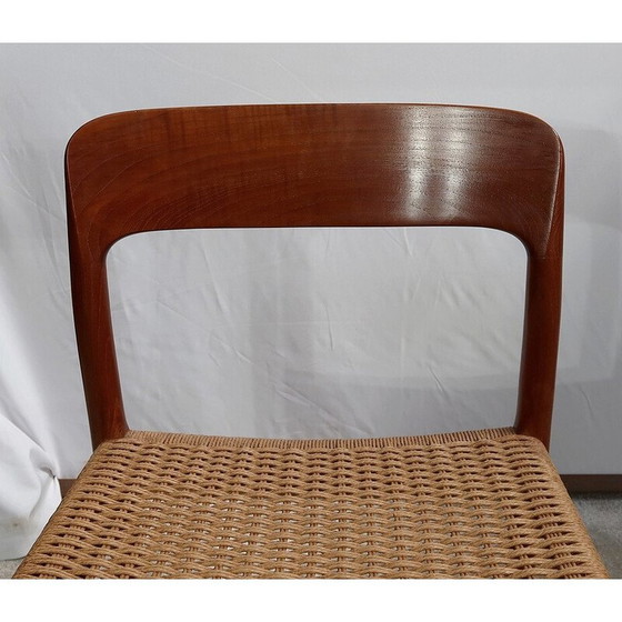 Image 1 of Ensemble de 4 chaises vintage modèle " 75 " par Niels Otto Moller, Danemark 1960