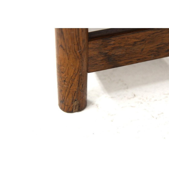 Image 1 of Canapé scandinave vintage en cuir et bois de rose, Suède 1950