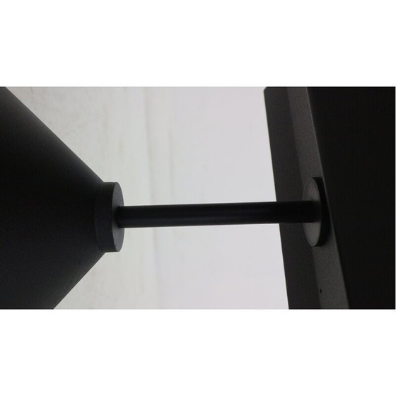 Image 1 of Porte-revues vintage minimaliste en métal noir par Porada Arredi, Italie 1980