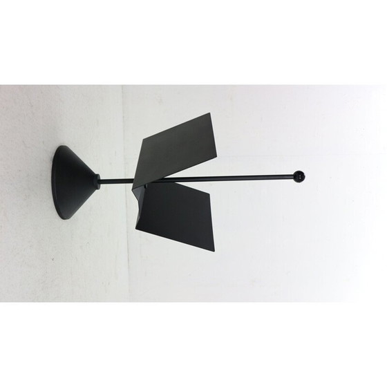 Image 1 of Porte-revues vintage minimaliste en métal noir par Porada Arredi, Italie 1980