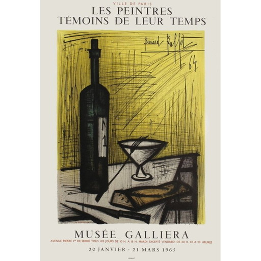 Affiche vintage "musée galliera" de Bernard Buffet, 1965