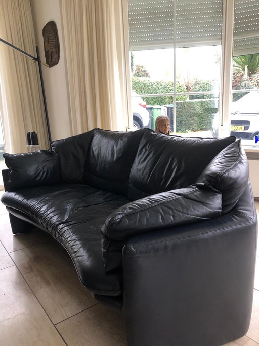 2 bancs Ekornes D.Blue Leather 2.5 Sits