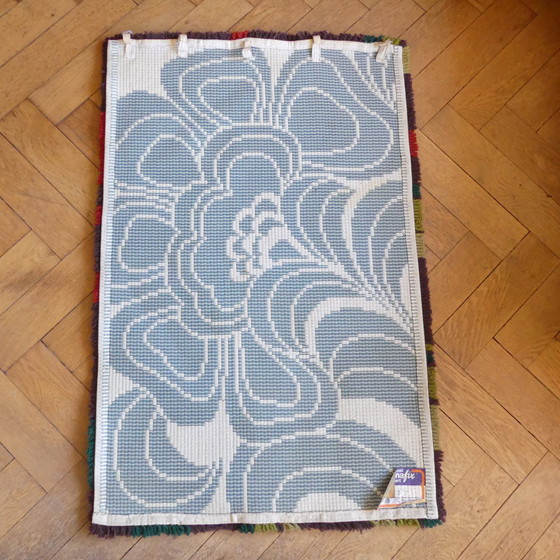 Image 1 of Tapis / tapisserie pop des années 70 noué à la main