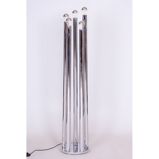 Image 1 of Lampadaire vintage Bauhaus en acier chromé, France 1950