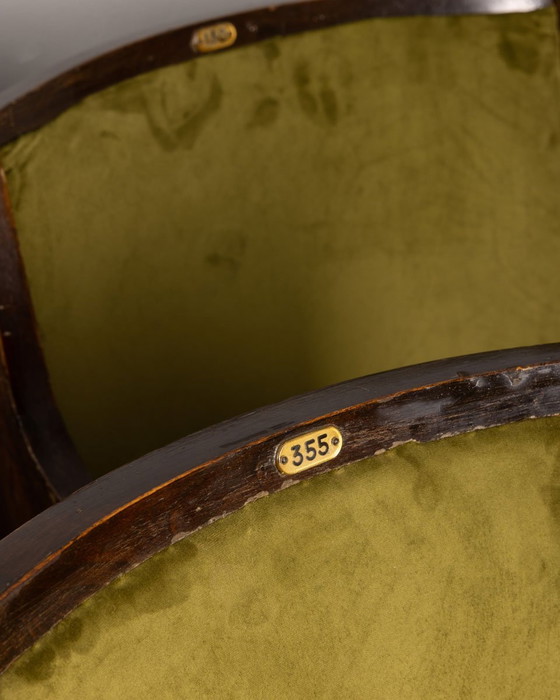 Image 1 of Fauteuil de cinéma italien vintage en velours vert, années 1960