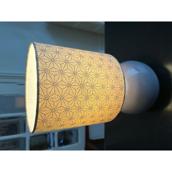 Image 1 of Lampe vintage en céramique bleue émaillée pour Condres, 1970