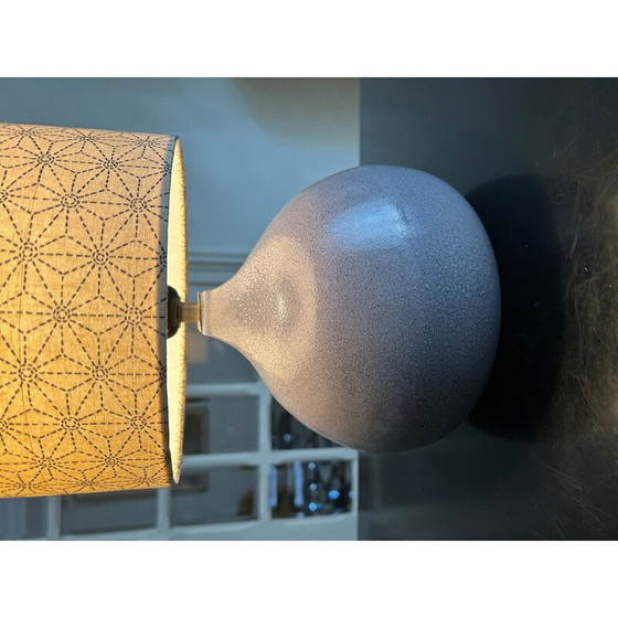 Image 1 of Lampe vintage en céramique bleue émaillée pour Condres, 1970