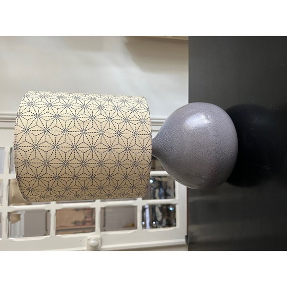 Image 1 of Lampe vintage en céramique bleue émaillée pour Condres, 1970