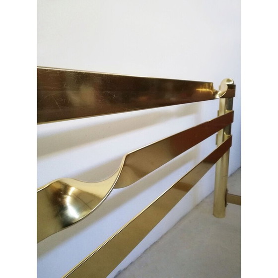 Image 1 of Lit double vintage en métal plaqué laiton, 1970