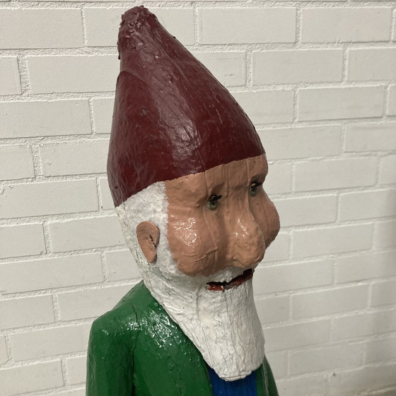 Image 1 of Statue ancienne en bois Gnome