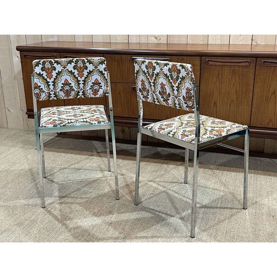 Image 1 of Paire de chaises chromées vintage, 1970
