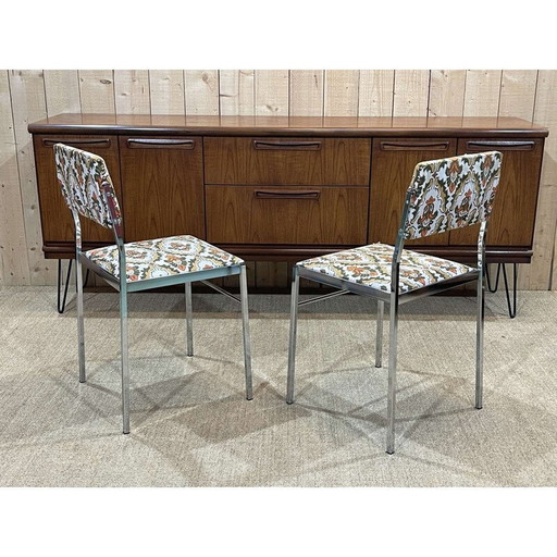 Paire de chaises chromées vintage, 1970