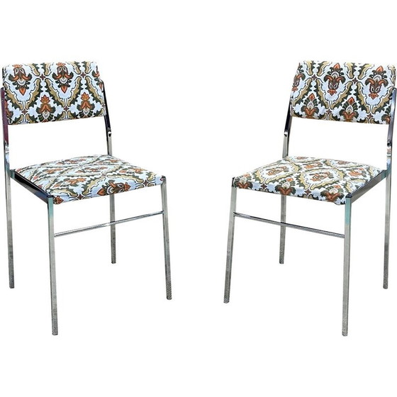 Image 1 of Paire de chaises chromées vintage, 1970