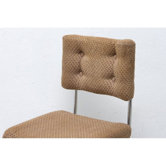 Image 1 of Chaise de café chromée du milieu du siècle, Tchécoslovaquie années 1960