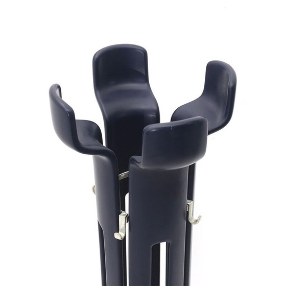 Image 1 of Porte-manteau vintage en fibre de verre bleu, 1960s