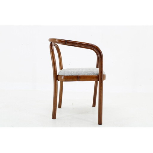 Chaise vintage en zinc et tissu par Antonin Suman pour Ton, Tchécoslovaquie 1970