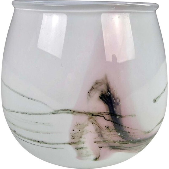 Image 1 of Vase vintage en verre danois par Michael Bang pour Holmegaard, 1980