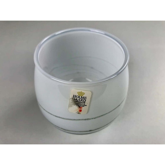 Image 1 of Vase vintage en verre danois par Michael Bang pour Holmegaard, 1980