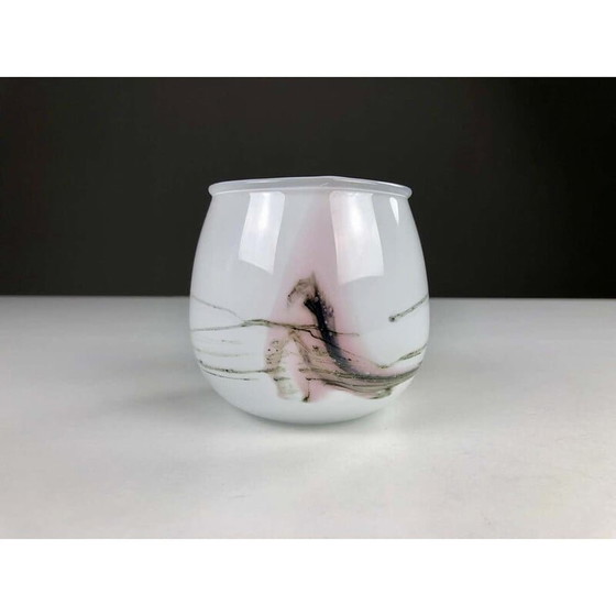 Image 1 of Vase vintage en verre danois par Michael Bang pour Holmegaard, 1980