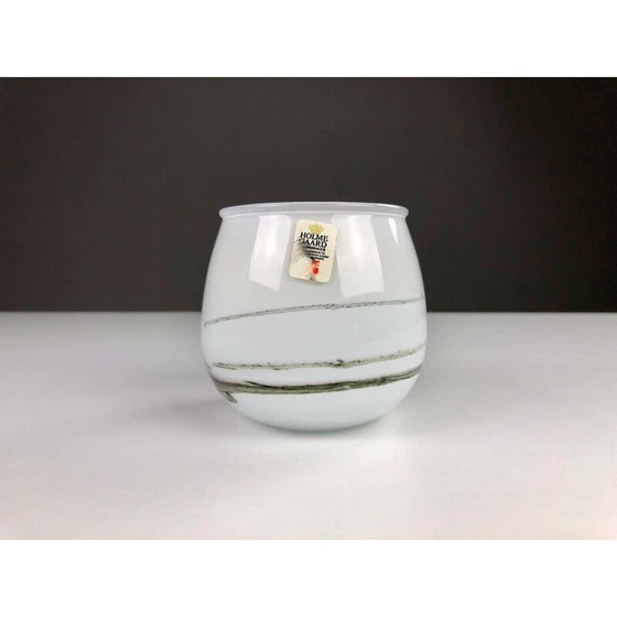 Image 1 of Vase vintage en verre danois par Michael Bang pour Holmegaard, 1980