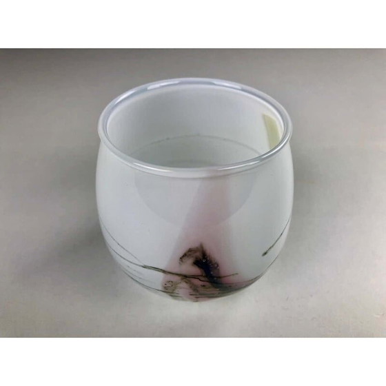 Image 1 of Vase vintage en verre danois par Michael Bang pour Holmegaard, 1980