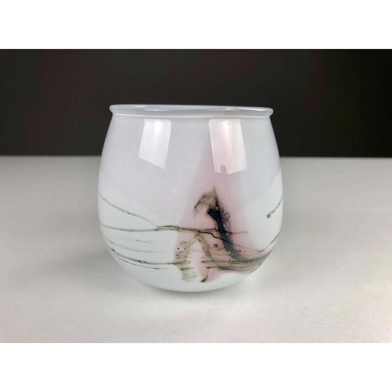 Image 1 of Vase vintage en verre danois par Michael Bang pour Holmegaard, 1980