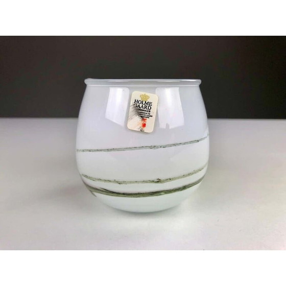 Image 1 of Vase vintage en verre danois par Michael Bang pour Holmegaard, 1980
