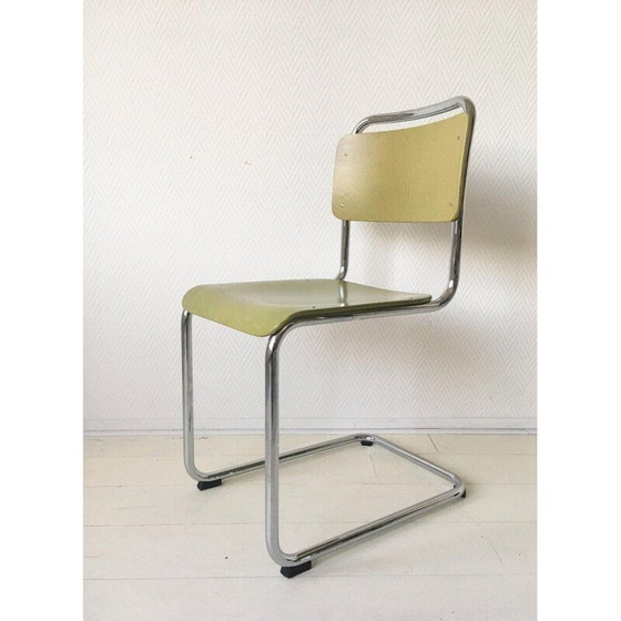 Image 1 of Ensemble de 4 chaises de salle à manger vintage par W.H. Gispen Modèle 101 Gebroeders van der Stroom 2004