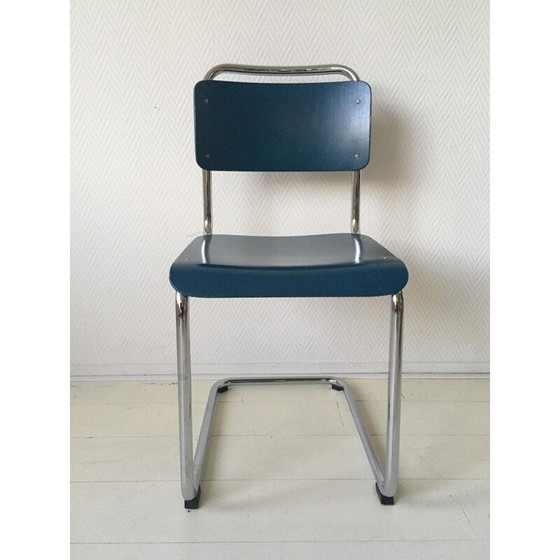 Image 1 of Ensemble de 4 chaises de salle à manger vintage par W.H. Gispen Modèle 101 Gebroeders van der Stroom 2004