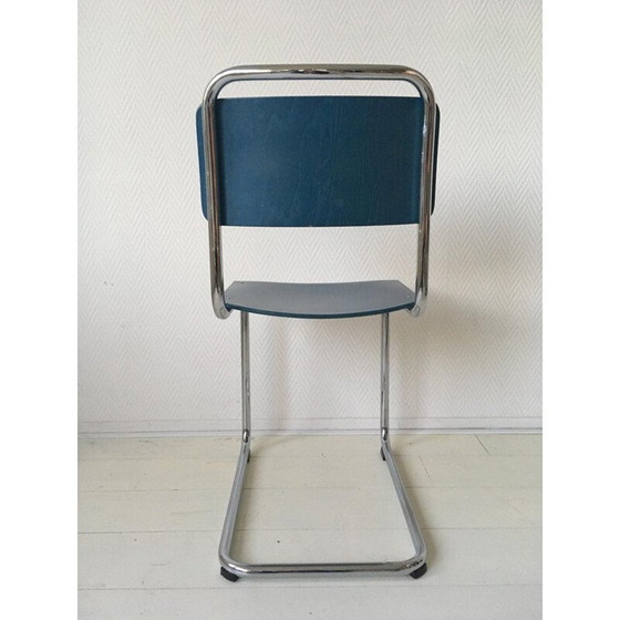 Image 1 of Ensemble de 4 chaises de salle à manger vintage par W.H. Gispen Modèle 101 Gebroeders van der Stroom 2004