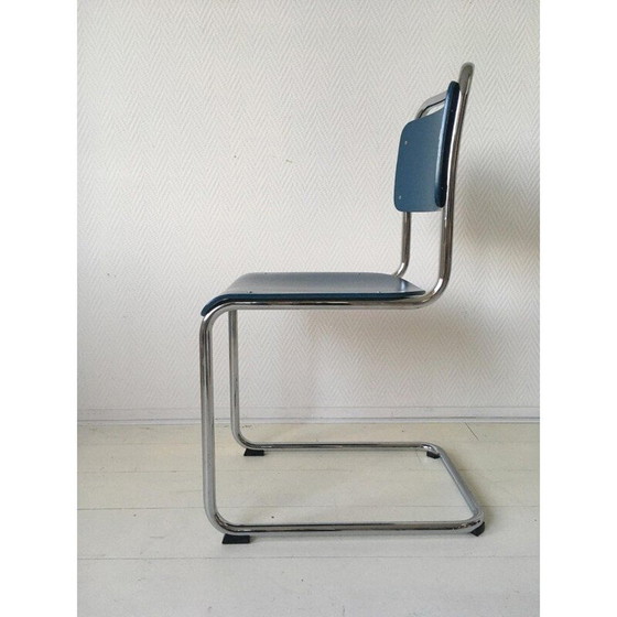 Image 1 of Ensemble de 4 chaises de salle à manger vintage par W.H. Gispen Modèle 101 Gebroeders van der Stroom 2004