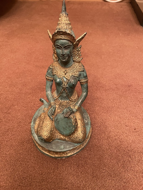 Image 1 of 4X figurine thaïlandaise en laiton / groupe de musique