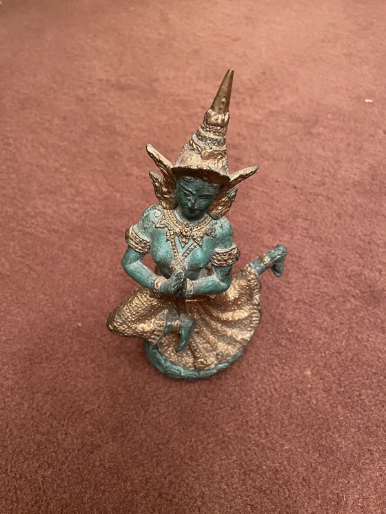 Image 1 of 4X figurine thaïlandaise en laiton / groupe de musique