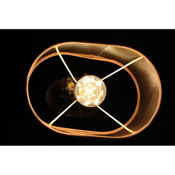 Image 1 of Lampe de table Vintage Hollywood Regency en laiton et plexiglas Maison Jansen 1970