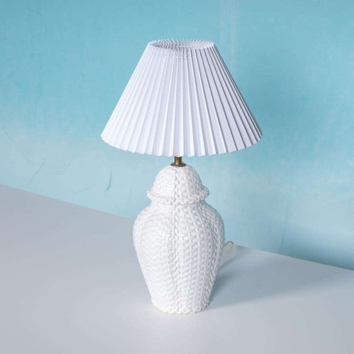 Lampe de table vintage céramique tressée lampe de table regency